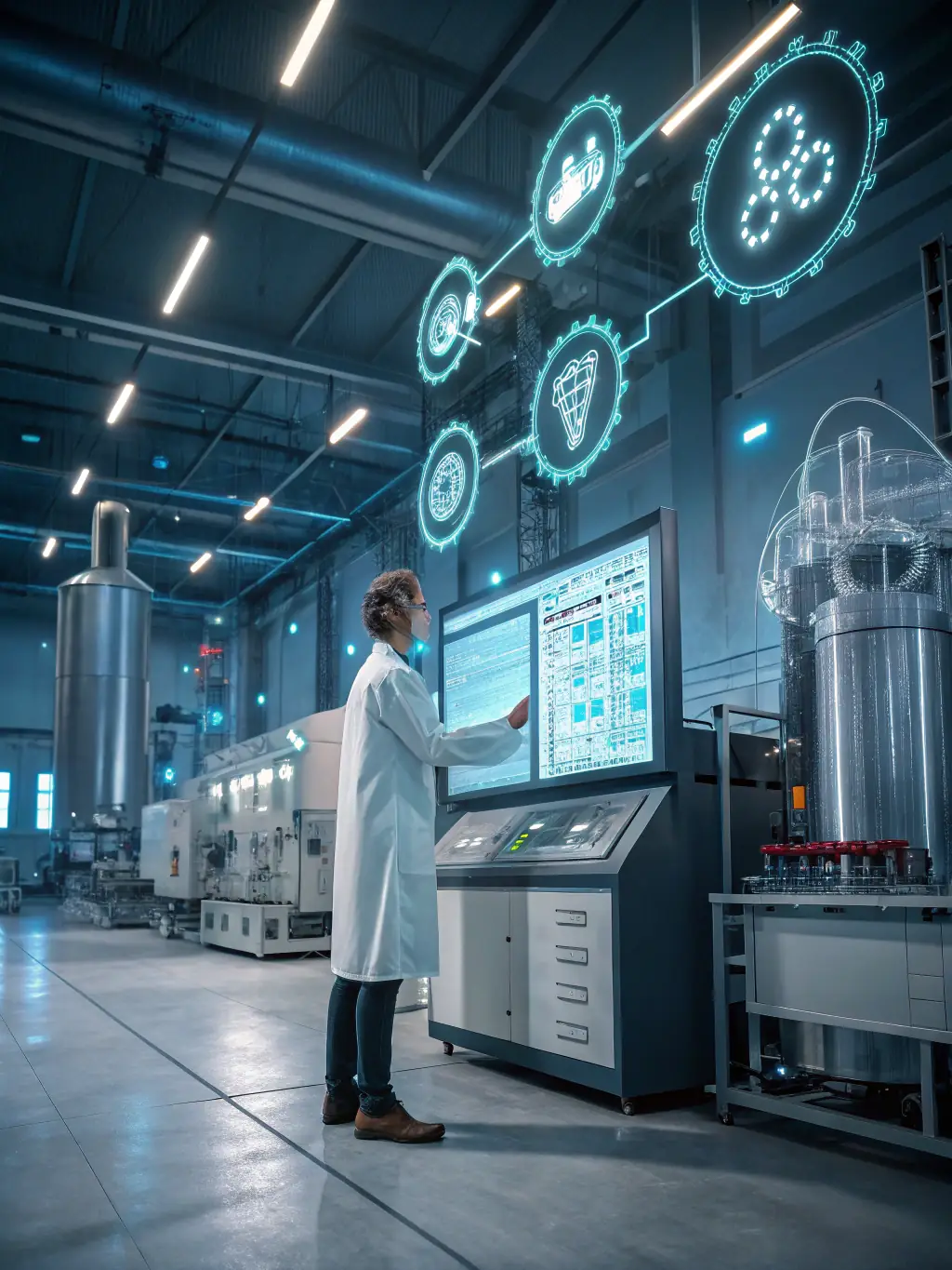 An illustration of a data scientist working on a complex machine learning model, highlighting the advanced technology behind Shelf.data's solutions.